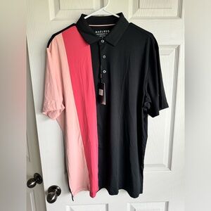 Black and Pink Performance Polo (T13)